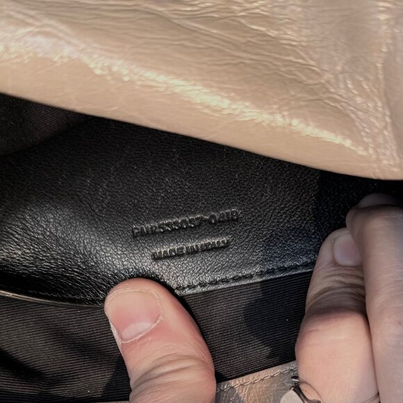 Saint Laurent Taupe Vintage Leather Niki Baby Monogram Chain Bag - Picture 14 of 16